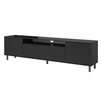 Masimo RTV 200 cm loft matte industrielle runde Pfosten schwarz