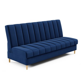 Ausklappbares Sofa Miko mit Bettzeugcontainer aus Kronos 09 Stoff
