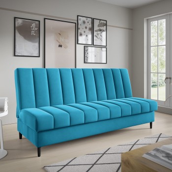 Sofa Miko mit vertikalen Nähten aus dem Stoff Kronos 13