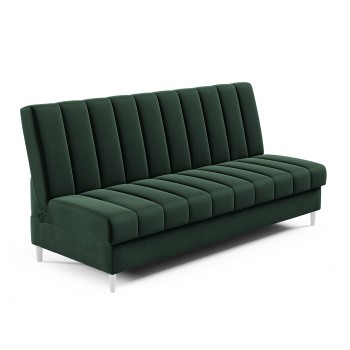Klappbares Schlafsofa Miko mit Bettzeugablage Kronos 14 bottle green