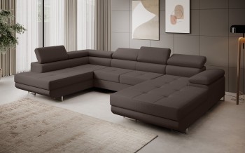 FERRO Ecksofa in U-Form mit Schlaffunktion - Vogue 06