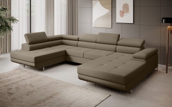 FERRO Ecksofa in U-Form mit Schlaffunktion - Vogue 10