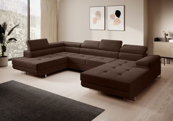 FERRO Ecksofa in U-Form mit Schlaffunktion - Kronos 06