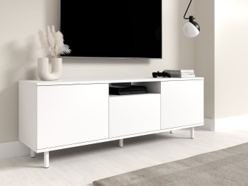 Masimo TV-Schrank 150 cm weiß matt runde Metallbeine