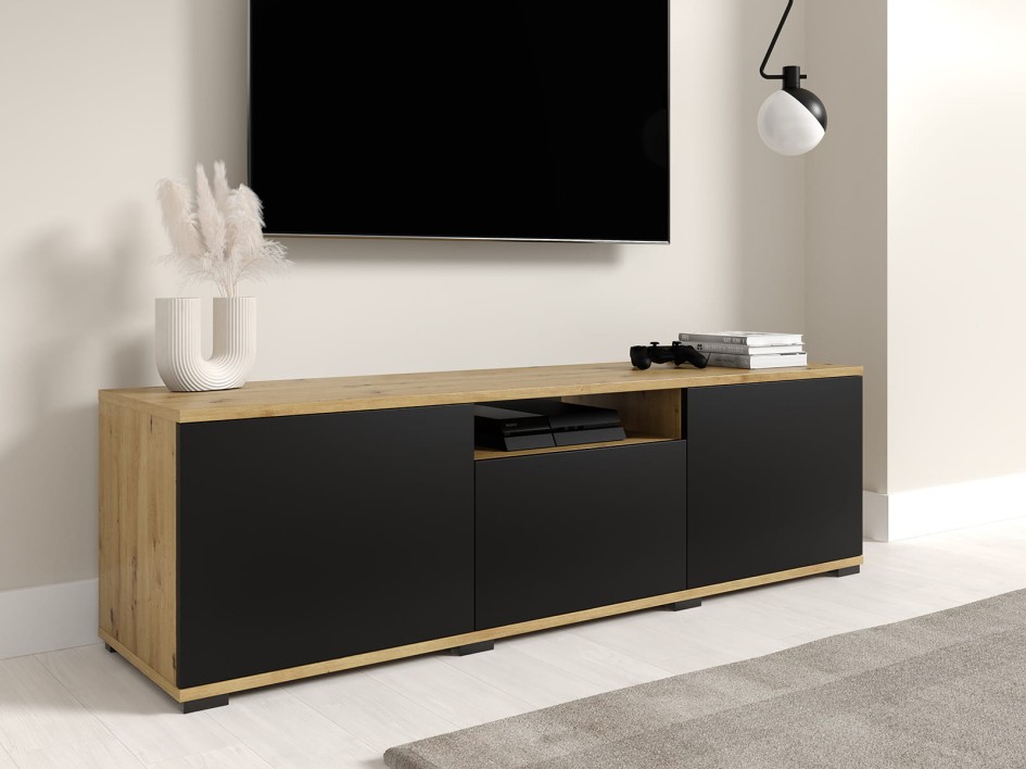 Komoda rtv 150 artisan czarny nogi plastikowe czarne ar.jpg