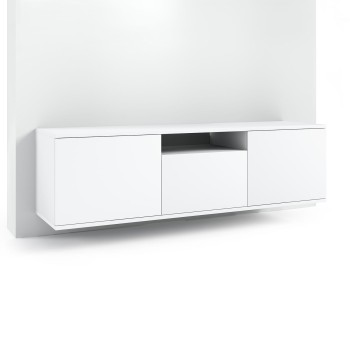 Masimo RTV 150 cm Hängeschrank matt weiß im Loft Stil