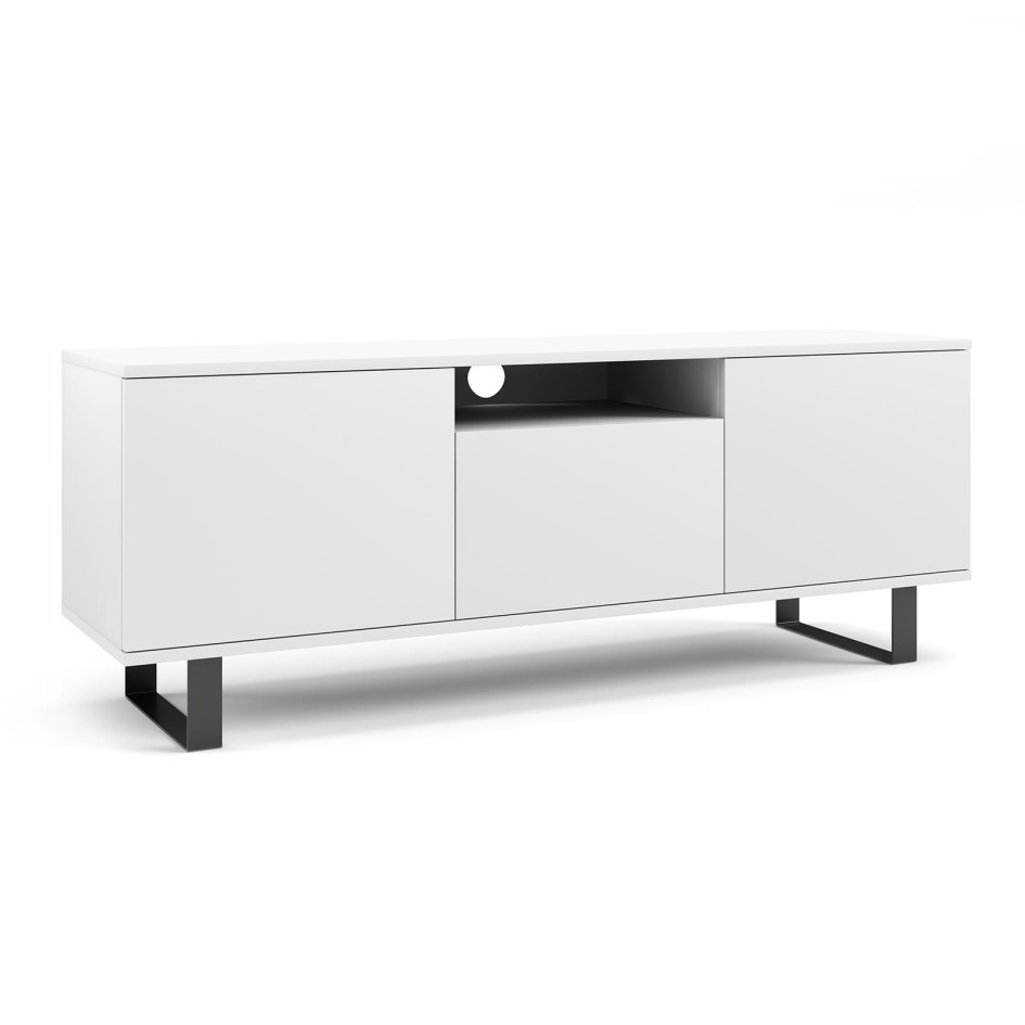 Komoda rtv 150 biały nogi ramki czarne.jpg