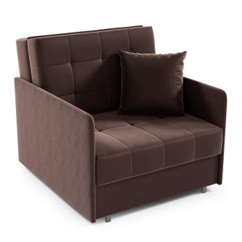 Schlafsofa mit Bettkasten Sessel York I gesteppter Stoff Kronos 06