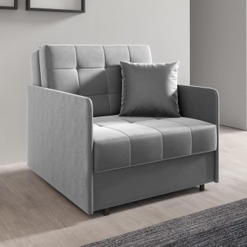 Design-Schlafsofa Sessel York I gesteppter Stoff Kronos 53