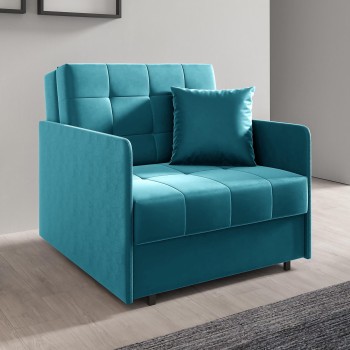 Bequemes Schlafsofa Sessel York I gesteppter Stoff Kronos 13