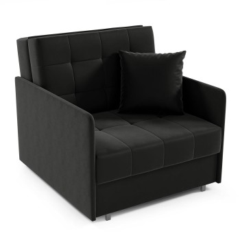 Elegantes Schlafsofa Sessel York I gesteppter Stoff Kronos 07