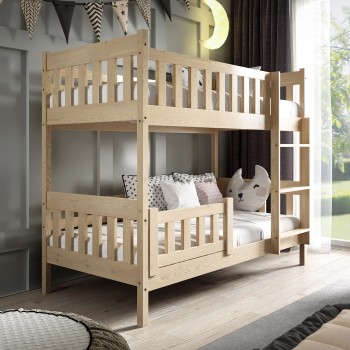 Emilka Kinderetagenbett aus Holz 80x190 - in der Farbe der Kiefer