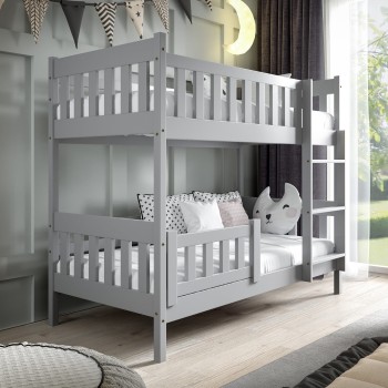Emilka Holzetagenbett für Kinder 80x160 - in grau