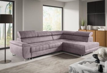 Benet Ecksofa mit Steppung L-förmig klappbar verstellbare Kopfstützen - Fresh 09