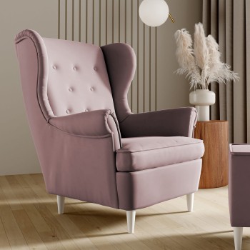 Marco Sessel gesteppt rosa Velours