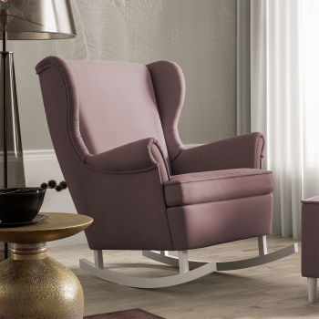 ROSS Schaukelstuhl zum Lesen rosa Kronos 29