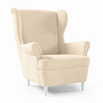 LAMBI 8 LAMBI Beige Lambshank Sessel Groß Bequem