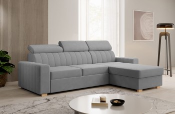 Ecksofa Avanti mit L-förmiger Naht und beweglichen Kopfstützen - Kronos 53