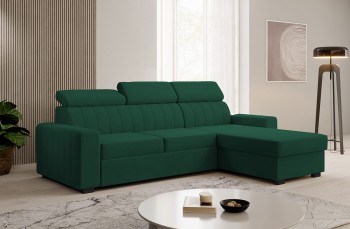 Avanti Schlafsofa für das Wohnzimmer in L-Form mit Schlaffunktion, Stoff Kronos 19