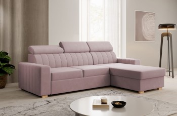 Avanti Schlafsofa für das Wohnzimmer in L-Form mit Schlaffunktion, Stoff Kronos 27