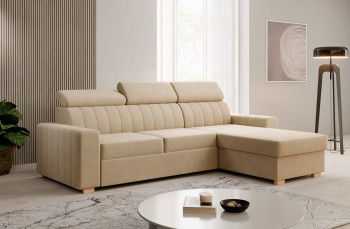 Avanti L-förmiges Schlafsofa mit Schlaffunktion, Stoff Kronos 35