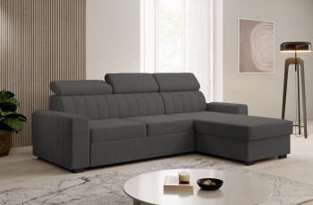 Avanti L-förmiges Schlafsofa mit beweglichen Kopfstützen - Monolith 92