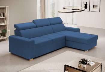 L-förmiges Schlafsofa im Wohnzimmer Luigi, Stoff Kronos 05