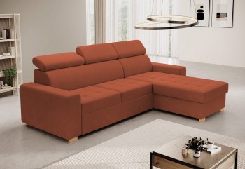 Luigi L-förmige Sofa Bett verstellbare Kopfstützen Kronos 39