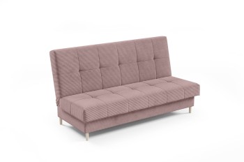VIGO Schlafsofa umwandelbar Kordstoff Premium POSO 27 rosa Schlafsofa