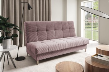 VIGO Schlafsofa umwandelbar Kordstoff Premium POSO 27 rosa Schlafsofa