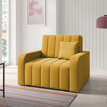 Design-Schlafsofa Sessel Boston I genäht Kronos 01