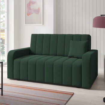 Bequemes Schlafsofa 3-sitziges Sofa Boston III mit kastenförmig abgestepptem Kronos 14