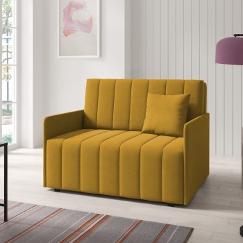 Schlafsofa mit integriertem Bettkasten Aliss II genäht Kronos 01