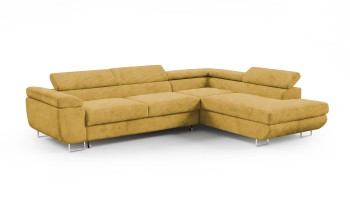 Avesta Schlafsofa mit Schlaffunktion gestreifter Cordstoff Poso 043