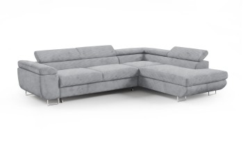 Avesta Ecksofa L-förmige verstellbare Kopfstützen Cordstoff Poso 055