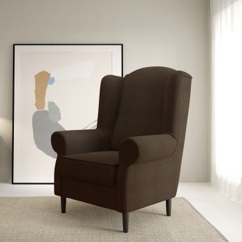 Baros Alfa 08 klassisch brauner Sessel für Büro Wohnzimmer