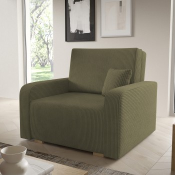 Komfortables Schlafsofa mit Bettkasten für kleine Räume Sofa Sessel Tessa I Poso 46 Kord