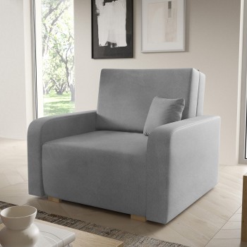 Modernes Sofa mit Bettfunktion und großem Stauraum Sofa Sessel Juno I Curio 70 grau