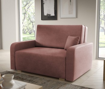 Modernes Schlafsofa mit verstecktem Bettkasten Juno II Curio 63 Schlafsofa rosa