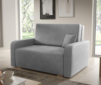 Komfortables Funktionssofa mit integriertem Stauraum Juno II Curio 70 hellgrau