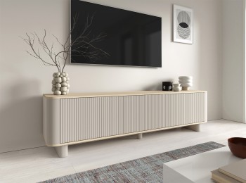 Hängende RTV Kommode Misterio Lamellen Cashmere Eiche Vicenza