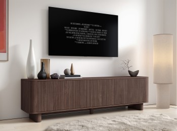 Hängende RTV Kommode Misterio Premium mit abgerundeten Seiten Nussbaum Lincoln