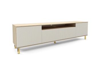 Capri Premium RTV 200 Kommode mit goldenen Beinen Cashmere Eiche Vicenza