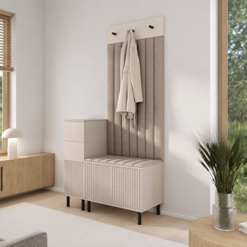 Moderne Garderobe Ritmo Version 9 Hohe Metallfüße – Cashmere / Trinity 03