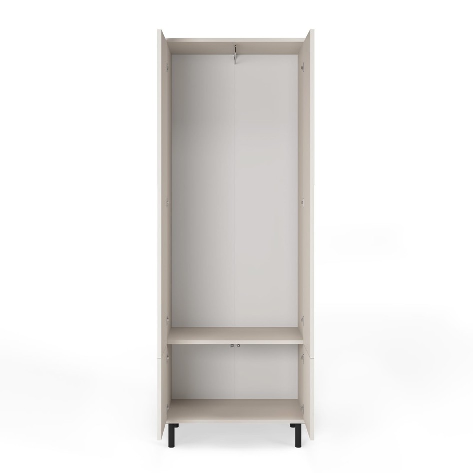 Szafa frezowana Ritmo 70cm na wysokich nóżkach z lustrem cashmere