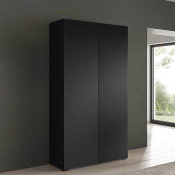 Eris Kleiderschrank 100 cm für Schlafzimmer und Ankleidezimmer Schwarz
