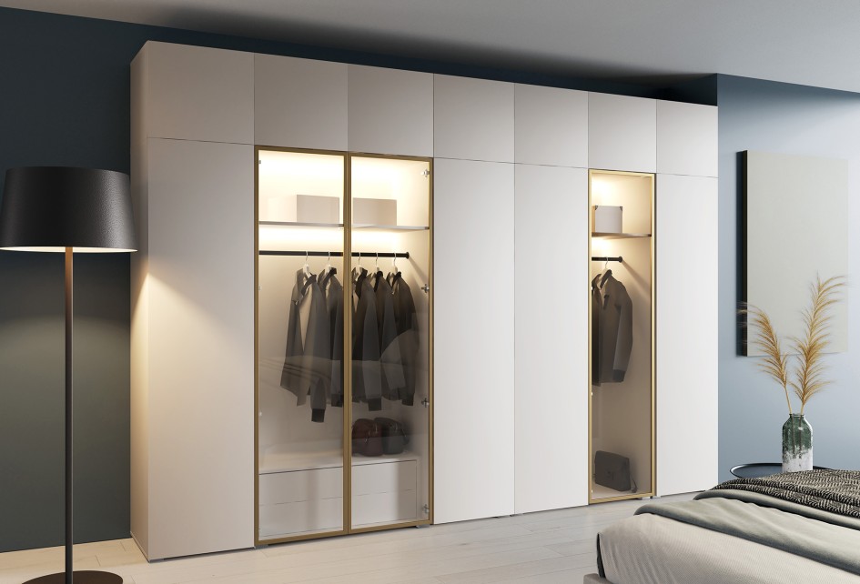Nowoczesna szafa słupek Eris 50cm - Biała