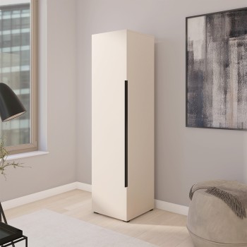 Geräumiger Eris Kleiderschrank 50 cm mit Metallgriff  Cashmere