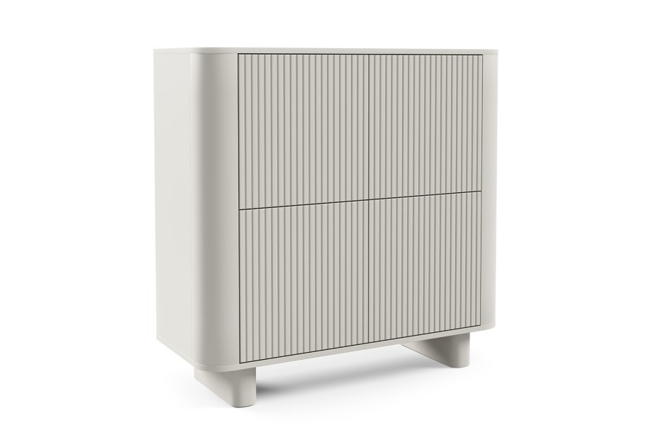 Elegancki Zestaw Mebli Misterio Premium wisząca RTV 180 Komoda 4D Cashmere