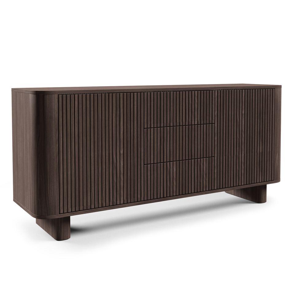 Zestaw RTV 220 i Komoda 2D3S Misterio Premium Orzech Lincoln nowoczesny design